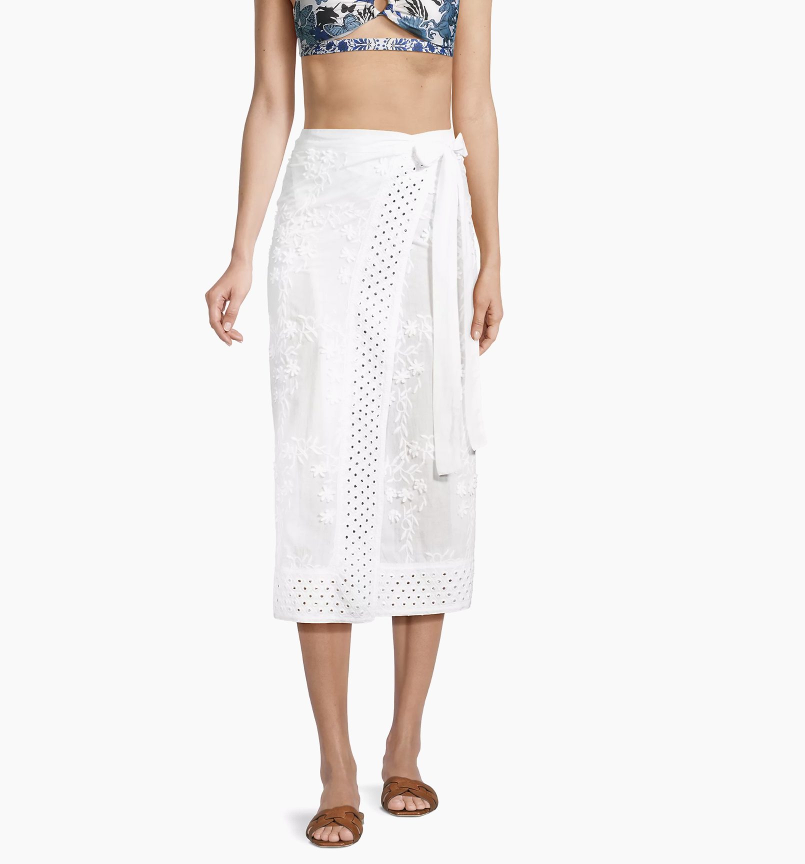 white wrap skirt - beach linen - saks